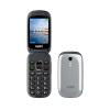 CELLULARE SAIET FOCUS DUAL SIM, DOPPIO DISPLAY, BT, FOTOCAMERA, RADIO FM COLORE SILVER